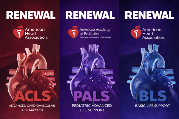 ACLS RENEWAL, PALS RENEWAL, BLS FOR HEALTHCARE PROVIDERS RENEWAL